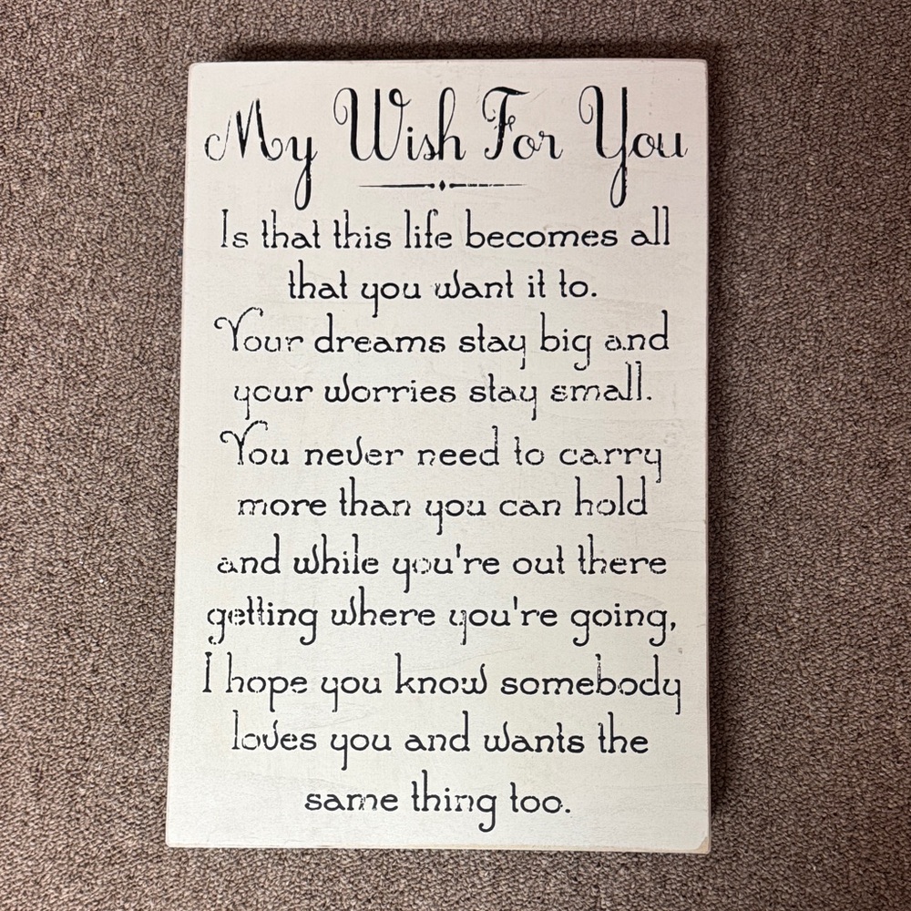 Inspirational Wall Art Decor - Cream